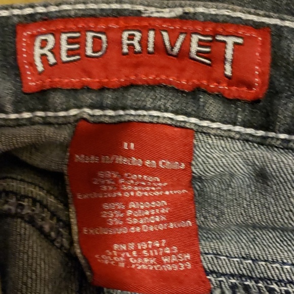 Red Rivet Jeans - Picture 4 of 4